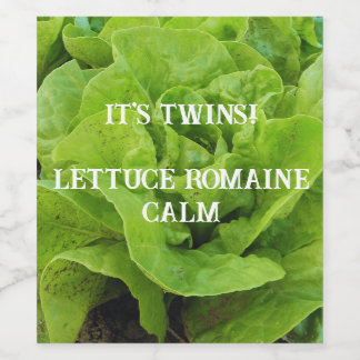 Green It's Twins Wine Label Weinetikett