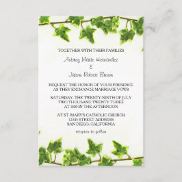 Green Ivy - 3x5 Einladung zur Hochzeit