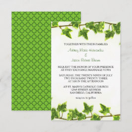 Green Ivy - 3x5 Einladung zur Hochzeit