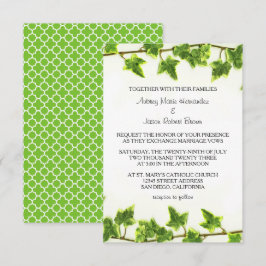 Green Ivy - 3x5 Einladung zur Hochzeit