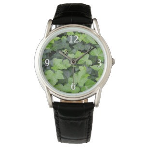 Green Ivy Botanical Print Armbanduhr