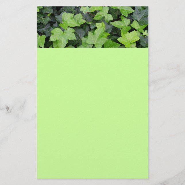 Green Ivy Botanical Print Briefpapier (Vorderseite)