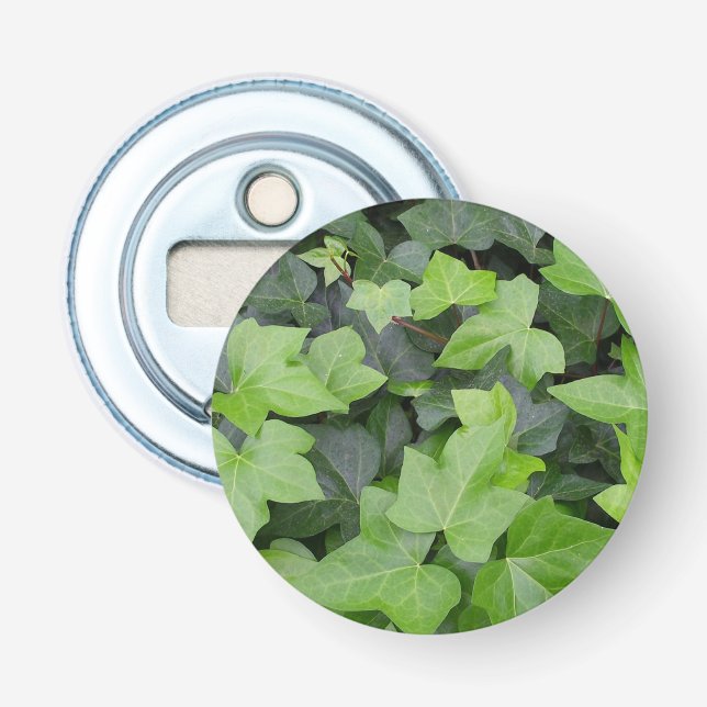 Green Ivy Botanical Print Flaschenöffner (Vorderseite)