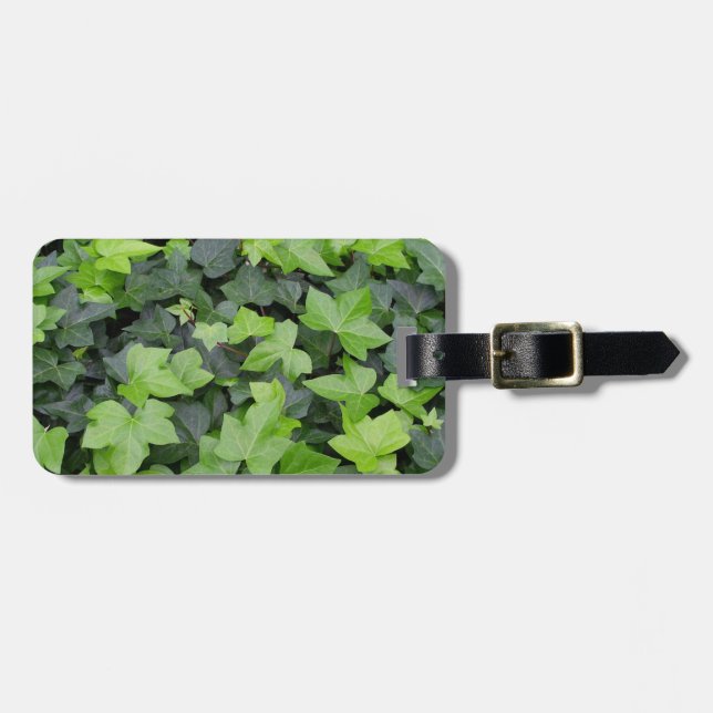 Green Ivy Botanical Print Gepäckanhänger (Vorderseite horizontal)