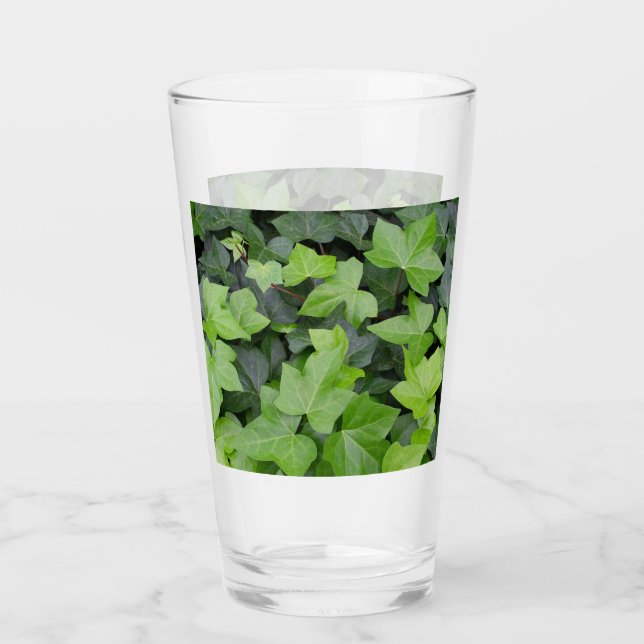 Green Ivy Botanical Print Glas (Vorderseite)