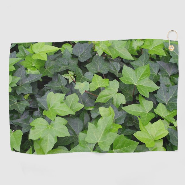 Green Ivy Botanical Print Golfhandtuch (Horizontal)