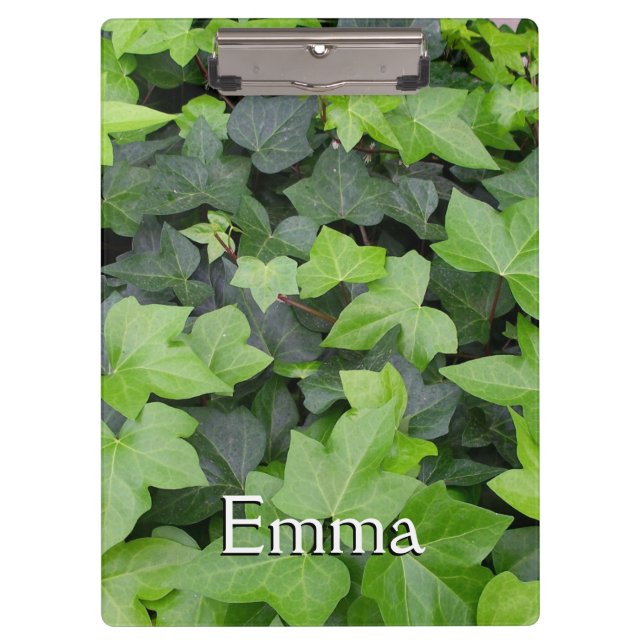 Green Ivy Botanical Print Klemmbrett (Vorderseite)