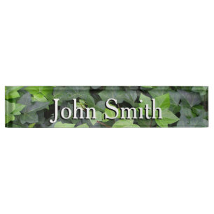 Green Ivy Botanical Print Namensplakette