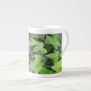 Green Ivy Botanical Print Prozellantasse