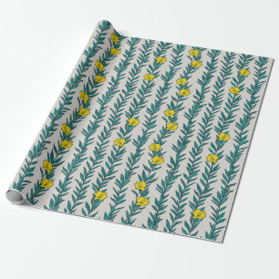 Green Ivy mit gelben Blumen Geschenkpapier