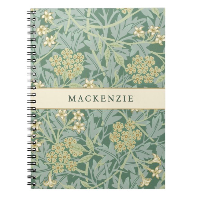 Green Jasmine Floral Pattern Notizblock (Vorderseite)
