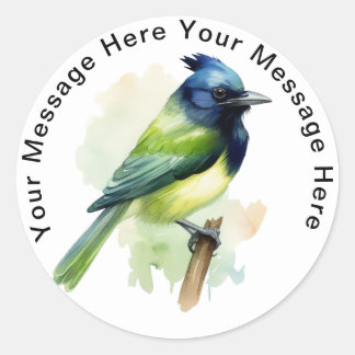 Green Jay Runder Aufkleber