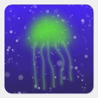 Green Jellyfish Sticker