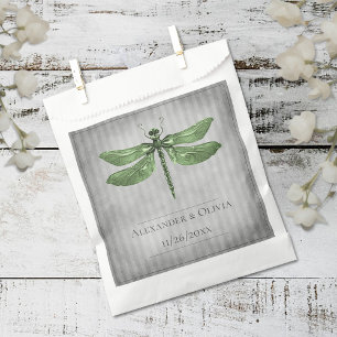 Green Jeweled Dragonfly Wedding Geschenktütchen
