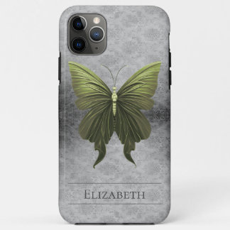 Green Jewels Butterfly Damask Case-Mate iPhone Hülle
