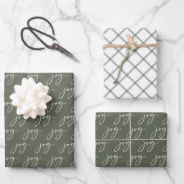 Green Joy Holiday Geschenkpapier Set