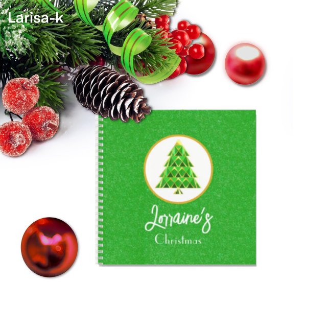 Green Joyoux Weihnachten Sparkling Spiral Notebook Notizbuch (Von Creator hochgeladen)