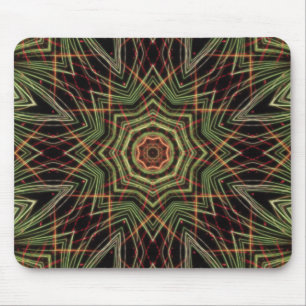Green Kaleidoscope Mouse Pad Mousepad