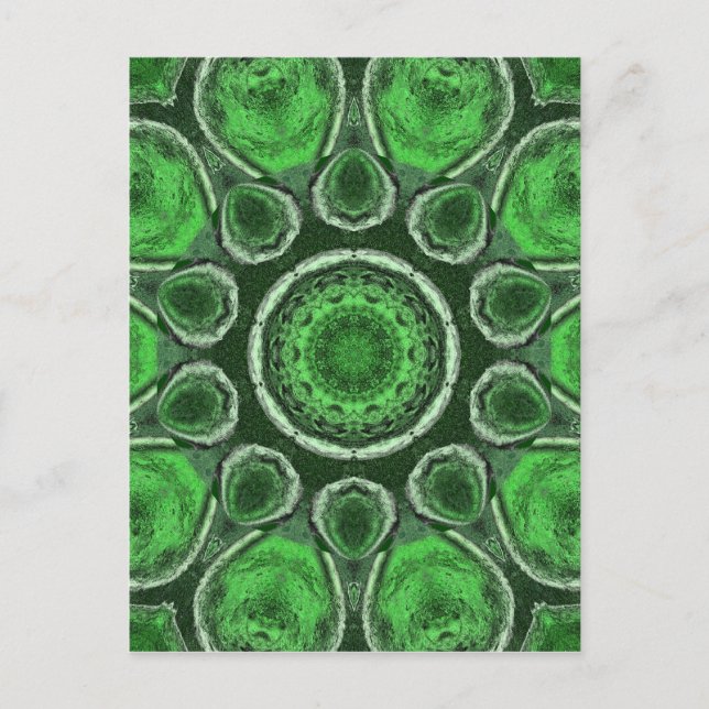 Green Kaleidoskop Postkarte (Vorderseite)