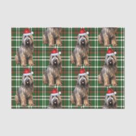 Green Kariert Briard Shepherd Dog Lover Holiday Seidenpapier