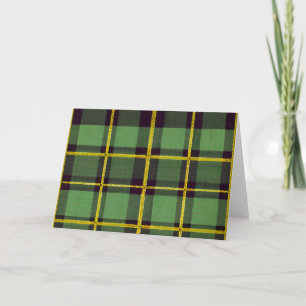 Green Kariert Checked Tartan Faltkarte