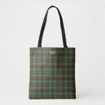 Green Kariert Fraser Jagd Tartan Monogram