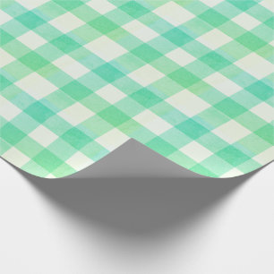 Green Kariert Gingham Country Farm Einfach Geschenkpapier
