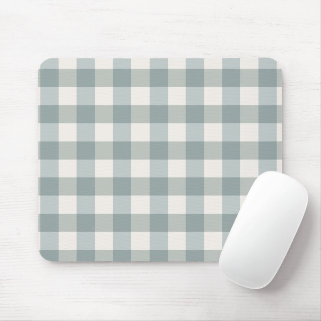 Green Kariert Gingham Country Farm Einfach Mousepad (Mit Mouse)