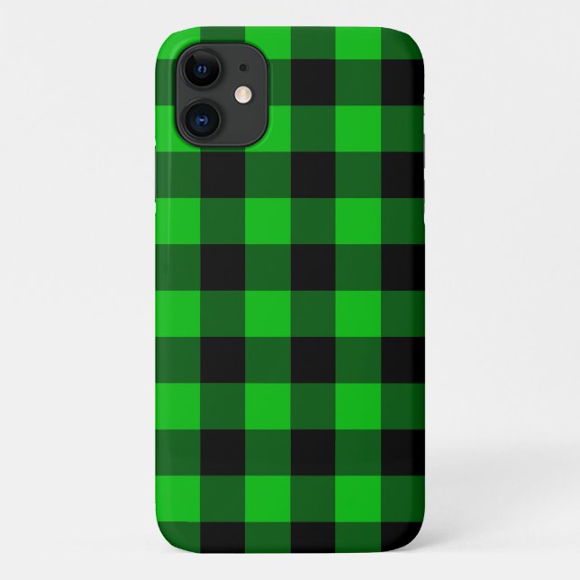 Green Kariert iPhone Case (Rückseite)