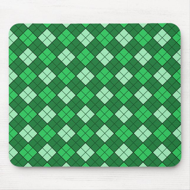 Green Kariert Mousepad (Vorne)