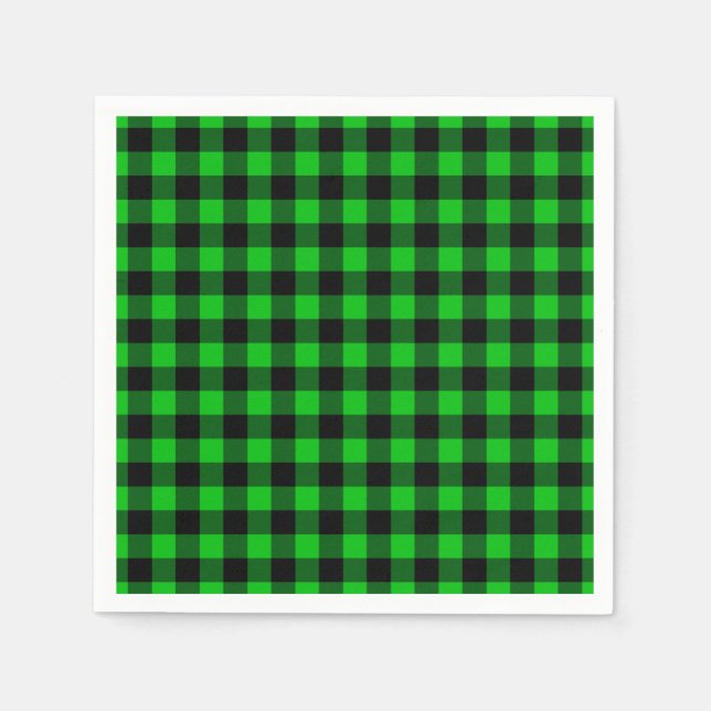 Green Kariert Napkins Serviette (Vorderseite)