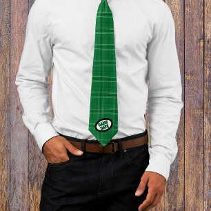 Green Kariert Pattern Game Day Krawatte