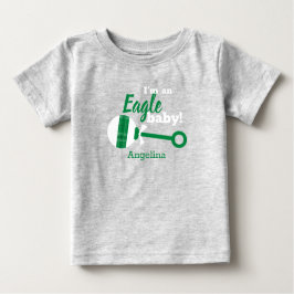 Green Kariert Rattle Eagle Baby T - Shirt