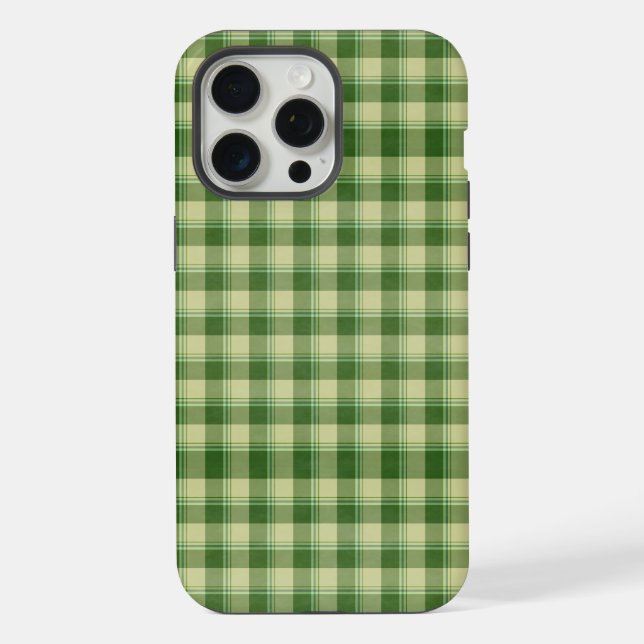 Green Kariert Saint Patrick's Day iPhone Hülle (Rückseite)