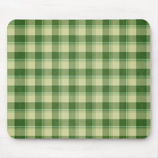 Green Kariert Saint Patrick's Day Mousepad (Vorne)