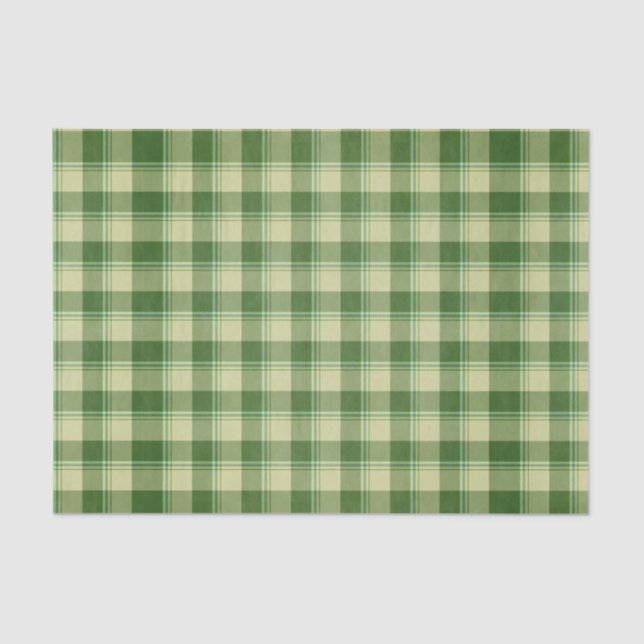 Green Kariert Saint Patrick's Day Seidenpapier (Vorderseite)