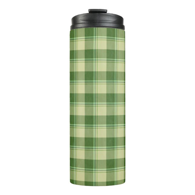 Green Kariert Saint Patrick's Day Thermosbecher (Vorderseite)