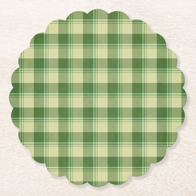 Green Kariert Saint Patrick's Day Untersetzer (Vorderseite)