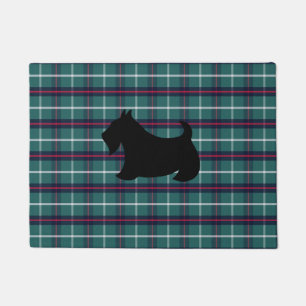 Green Kariert Scottish Terrier Doormat Fußmatte