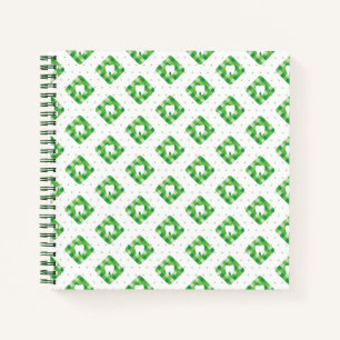 Green Kariert Tooth Patches Notizbuch