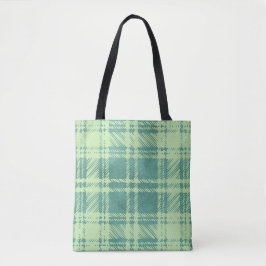 Green Kariert Tote Bag