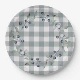 Green Kariert Wreath Buffalo Karo Hübsch Pappteller