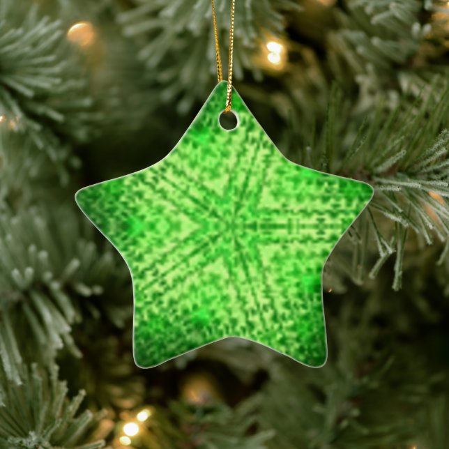 GREEN KERAMIK ORNAMENT (Baum)