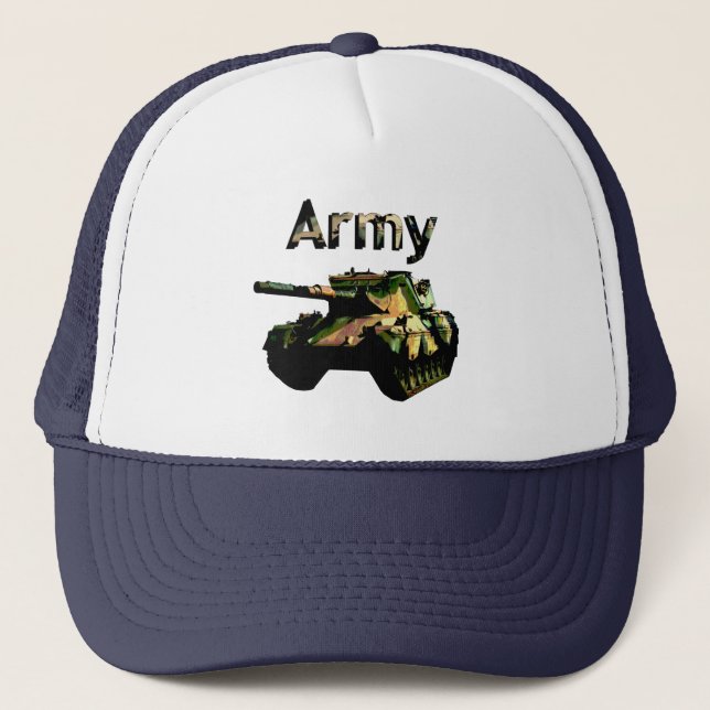 Green Khaki Army Tank, Truckers Hat Truckerkappe (Vorderseite)