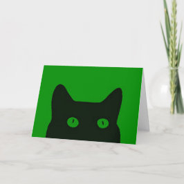 Green Kitten Cat Weihnachtsfeiertag Feiertagskarte