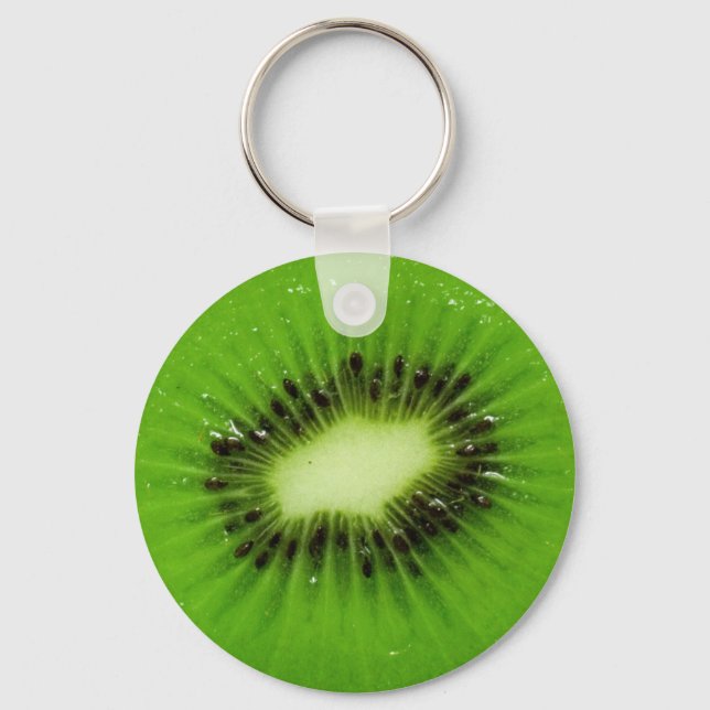 Green Kiwi Frucht Fresh Slice Schlüsselanhänger (Vorderseite)