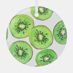 Green Kiwi Fruchtwasser-Set Ornament Aus Glas