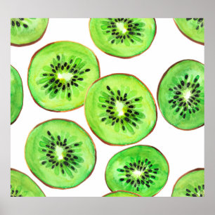 Green Kiwi Fruchtwasser-Set Poster