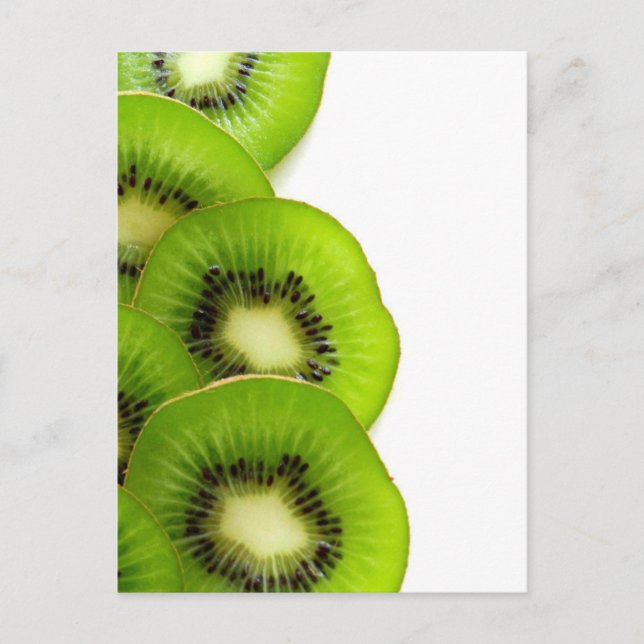 Green Kiwi Fruit Slices  - Fruit Print Postkarte (Vorderseite)