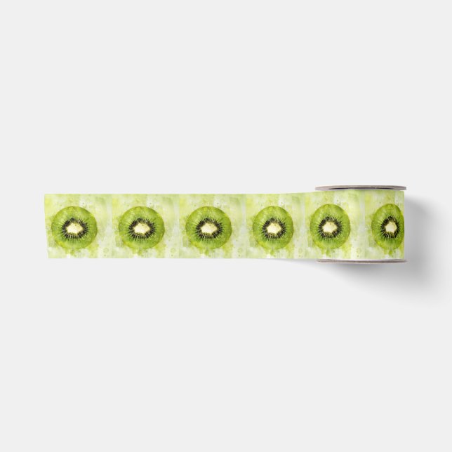 Green Kiwi Ribbon Satinband (Vorderseite)